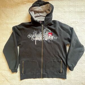 Quiksilver Charcoal Zip-Up Hoodie
